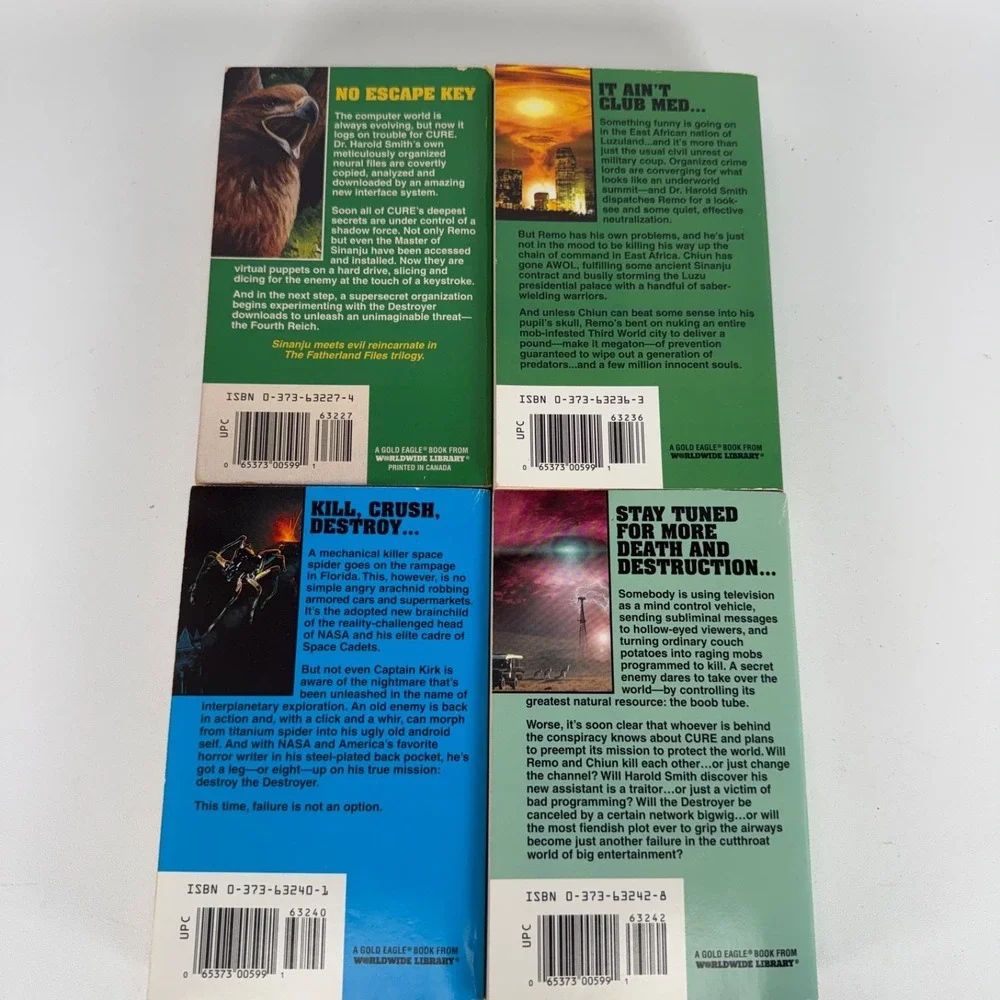 VTG‎ THE DESTROYER SERIES by Warren Murphy & Richard Sapir Paperbacks (Lot Of 4)